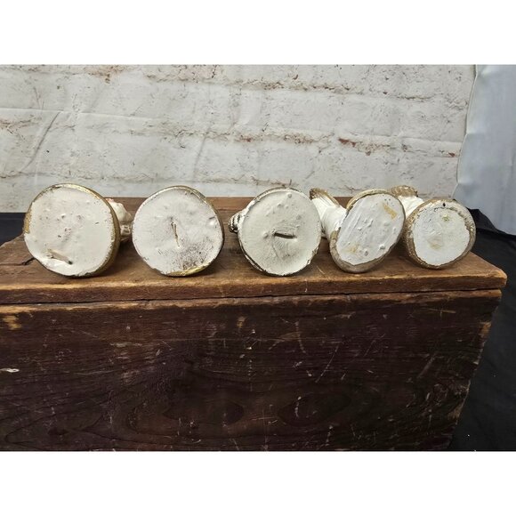 5 Vintage Chalkware Mid Century MCM Blond Angels Standing & Kneeling  4"-3" - Picture 8 of 8